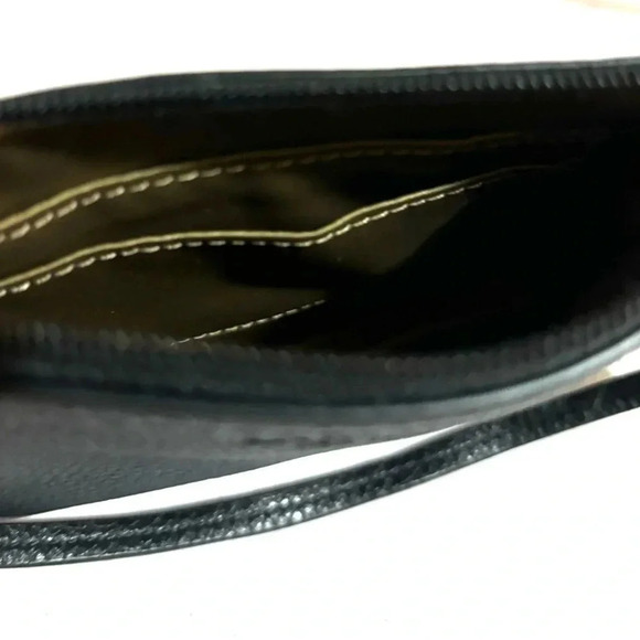 Coach vintage black leather wristlet wallet